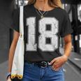 番号18シャツ、番号付き ヴィンテージ 18歳の誕生日 Tシャツ 彼女への贈り物