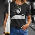 眠る猿 眠っている動物 眠る猿 昼寝 お昼 Tシャツ 彼女への贈り物