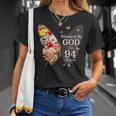 神に祝福され94年 蝶の花 94歳の誕生日 Tシャツ 彼女への贈り物