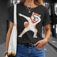 秋田 犬 踊る 面白い Tシャツ 彼女への贈り物