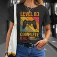 結婚3周年 ヴィンテージ レトロ レベル3 完成 Tシャツ 彼女への贈り物