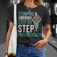 義足義肢切断者 切り株 成功へ 義肢 Tシャツ 彼女への贈り物
