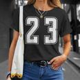 背番号 23 チーム短大スポーツ背番号付きユニフォーム Tシャツ 彼女への贈り物
