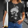 蘭、胡蝶蘭、胡蝶蘭 黒、白 Tシャツ 彼女への贈り物