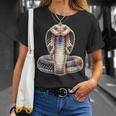 蛇 蛇 コブラ×キングコブラ 蛇 Tシャツ 彼女への贈り物