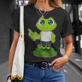 蛙 美容師 はさみ Tシャツ 彼女への贈り物