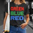 赤青緑色 Tシャツ 彼女への贈り物