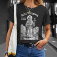 配管工 配管 守護聖人 マチュリヌス ヴィンテージ パイプレンチ Tシャツ 彼女への贈り物