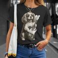 面白いtシャツ キャバリア 犬 ギター イヌ メンズ 犬好き グッズ かわいい おもしろ 面白い 服 ネタ Tシャツ 彼女への贈り物