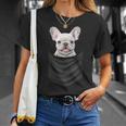 面白いtシャツ フレンチブルドッグ イヌ ポケット わんこ メンズ グッズ おもしろ 面白い 服 ネタ Tシャツ 彼女への贈り物