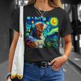 面白いtシャツ 犬 キャバリア ゴッホ 星月夜 わんこ メンズ おもしろ グッズ 服 かわいい Tシャツ 彼女への贈り物
