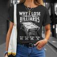 面白いビリヤード スヌーカーで負ける理由 ビリヤード プールプレーヤー Tシャツ 彼女への贈り物