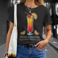 鮮やかなテキーラの日の出ドリンクイラスト Tシャツ 彼女への贈り物