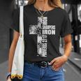黒 白 十字架 鉄 シャープ 鉄の詩 キリスト教徒のカップル Tシャツ 彼女への贈り物