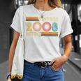 18歳の誕生日プレゼント 18歳 男性 女性 レトロ ヴィンテージ 2008 Tシャツ 彼女への贈り物