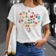 Book Lover Heart Shape Reading Club Librarian Bookworm Premium Tri-Blend T-Shirt Gifts for Her