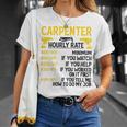 メンズ Carpenter Hourly Rate For Woodworker Carpenter Retro Tシャツ 彼女への贈り物