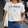 Just Married、ハネムーンバウンドtシャツ、ウェディングギフト Tシャツ 彼女への贈り物