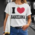 I Love Barcelona バルセロナが大好き Tシャツ 彼女への贈り物