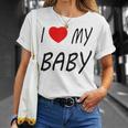 I Love My Baby ブラック Tシャツ 彼女への贈り物