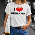 I Love Okinawa 愛 ハート 沖縄 沖縄県 日本 お土産 かわいい おしゃれ Tシャツ 彼女への贈り物