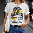 Moño Desordenado Con Bandera De España Argentina Camiseta unisex Regalos para ella