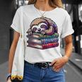 Reading Muffler Sloth On Stack Of Books Premium Tri-Blend T-Shirt Gifts for Her