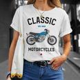 Sr 400 ブルー クラシックバイク モーターサイクリスト オートバイ Tシャツ 彼女への贈り物