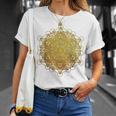 Vector Equilibrium 神聖なジオメトリーメタトロン 生命の花 Tシャツ 彼女への贈り物