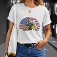 Warehouse アメリカ国旗 フォークリフトオペレーターフォークリフト認定 Tシャツ 彼女への贈り物