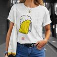「ビール 酒 ほぼみず 飲み」面白い 筆文字 ユーモア満点 背面に文字入りデザイン おもしろ プリント Tシャツ 彼女への贈り物