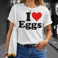 アイラブエッグアイハートエッグ Tシャツ 彼女への贈り物