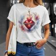 イエスの聖心 カトリック 献身 信仰 Tシャツ 彼女への贈り物