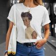 エゴン・シーレ作1910ストライプシャツの自画像 Tシャツ 彼女への贈り物