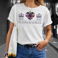 エリザベス女王プラチナジュビリー70年イギリス国旗 Tシャツ 彼女への贈り物
