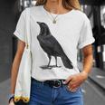 カラス ヴィンテージ イラスト カラス Tシャツ 彼女への贈り物