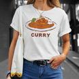 カレー カレーライス イラスト 手書き かわいい おしゃれ Curry 洋食 おもしろ Tシャツ 彼女への贈り物