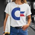 コモドール C64 大文字 ブルーレッド Tシャツ 彼女への贈り物