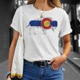 コロラド州旗バッファローtシャツ 美しいネイティブコロラドtシャツ Tシャツ 彼女への贈り物