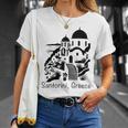 サントリーニ島 ギリシャ お土産 キクラデス諸島 エーゲ海 ギリシャ Tシャツ 彼女への贈り物