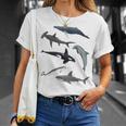 シャチ ジンベイザメ イッカク イルカ 海の生き物 Tシャツ 彼女への贈り物