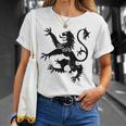 スコットランドライオンランパントシンボル ブラック Tシャツ 彼女への贈り物