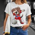 ダビングビーグル犬 ノルウェージャージ ノルウェーバレーボール愛好家 Tシャツ 彼女への贈り物