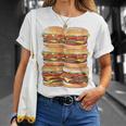 ハンバーガーデイパック ハンバーガー 6パック 腹筋 フェイク腹筋ジム Tシャツ 彼女への贈り物