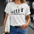 バドミントン選手の進化 Tシャツ 彼女への贈り物