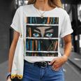 ブックガールアートアイズグラフィック Tシャツ 彼女への贈り物