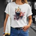 レッサーパンダ 恋人 アートワーク Tシャツ 彼女への贈り物
