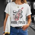 レトロ オクトパス クラーケン ギターを弾く Rock-Topus ギタリスト Tシャツ 彼女への贈り物