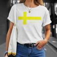 レトロ スウェーデン国旗 メンズ レディース キッズ ヴィンテージ ギフト Tシャツ 彼女への贈り物