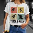 レトロな陸上競技選手。 Tシャツ 彼女への贈り物